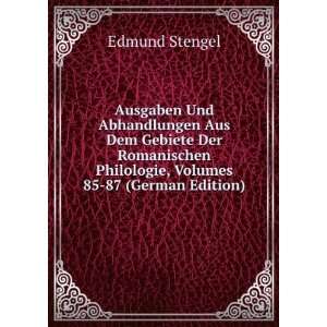   Philologie, Volumes 85 87 (German Edition) Edmund Stengel Books