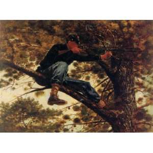 Oil Painting The Sharpshooter on Picket Duty Winslow Homer Hand Pain