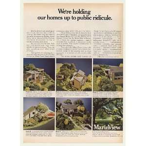   Marin View Model Homes Mill Valley CA Print Ad (43958)