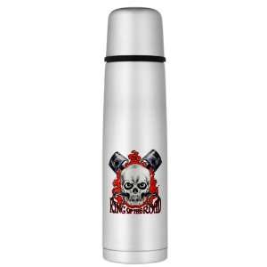  Large Thermos Bottle King of the Road Skull Flames and 