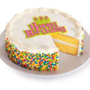 Vanilla Happy Birthday Cake: Grocery & Gourmet Food