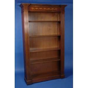  Antique Style Mahogany Breakfront Bookcase: Furniture 