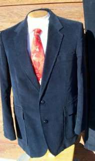 Great Vintage NAVY BLUE Haggar Corduroy Suit 42 34x32   Great Color 