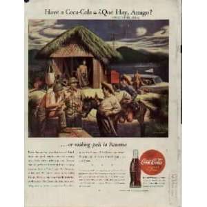   Cola  or making pals in Panama  1944 Coca Cola / Coke Ad