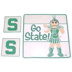   State Spartans Decal 3 Piece Go State Block S