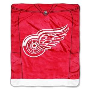  Detroit Red Wings Royal Plush Raschel Jersey Blanket