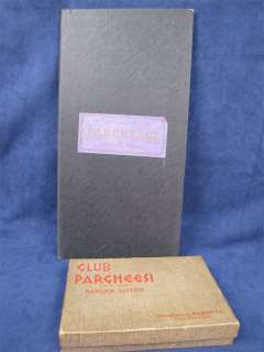 1931 Club Parcheesi Rangoon Edition Board Game In Box  