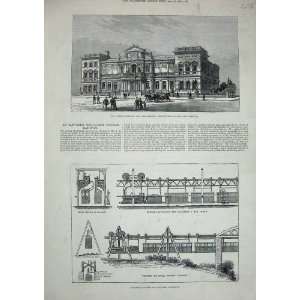   1880 Public Library Art Newcastle CollettS Railways