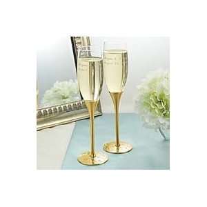   Weddings Gold Parisian Champagne Toasting Flutes
