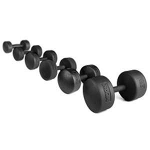 York “Legacy“ Solid Round Professional Dumbbell Set   Black 105 