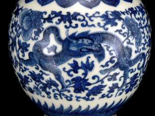 Jiaqing Mark Blue & White Porcelain Cobalt IMPERIAL Dragon Vase dish 