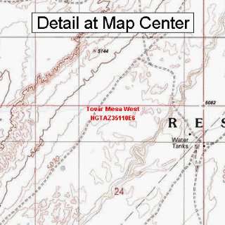 USGS Topographic Quadrangle Map   Tovar Mesa West, Arizona 