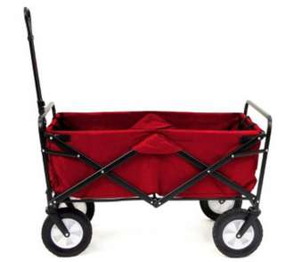 117536492 New Folding Red Garden Wagon Collapsible Utility Sports  