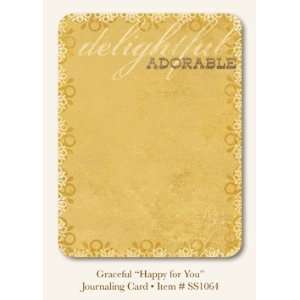  So Sophie Graceful Die Cut Cardstock Journaling Card Happy 