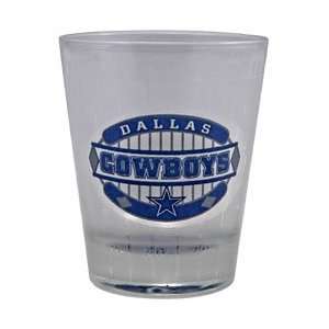  Dallas Cowboys Frosted Bottoms Up Shot Glass: Sports 