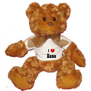  I Love/Heart Zane Plush Teddy Bear with WHITE T Shirt 