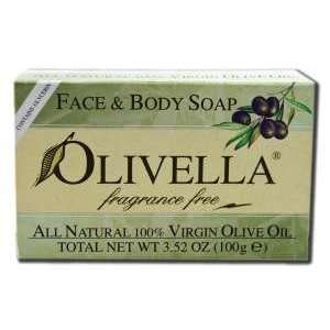  Olivella Virgin Olive Oil Fragrance Free Bar Soap 3.52 oz 