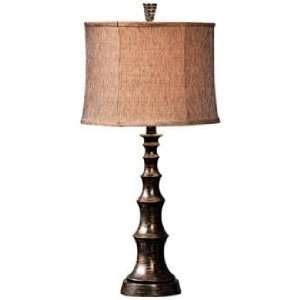  Weathered Bronze Tweedy Linen Table Lamp