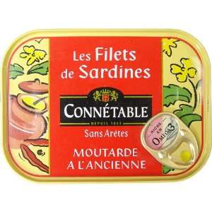 Connetable   Sardine Fillets with Mustard 100 g 3.5 oz  