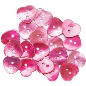  Favorite Findings Shellz Buttons 1/2 Pink Heart A