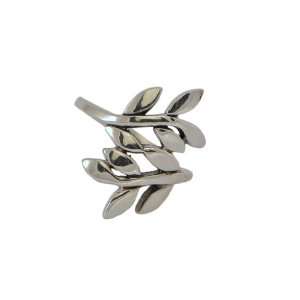  Sterling Silver Stem and Leaves Ring Size 5 Jewelry