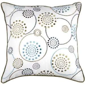  22 Circular Dot Pinwheel White, Blue and Khaki Decorative 