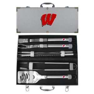  Wisconsin Badgers 8 Piece BBQ Set: Sports & Outdoors
