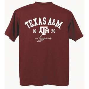   Aggies TAMU NCAA Maroon Short Sleeve T Shirt Medium