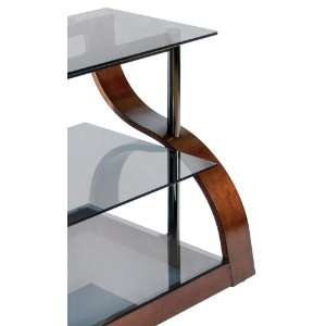  Bello CW342 65 Inch 3 Shelf Curved Wood Flat Panel Stand: Electronics