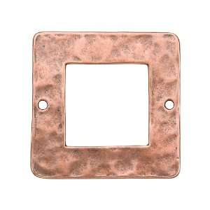  Large Antique Copper Plated Pewter Hammered Square Link 