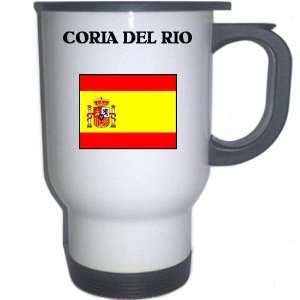  Spain (Espana)   CORIA DEL RIO White Stainless Steel Mug 
