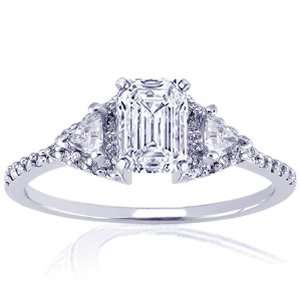   Cut 3 Stone Diamond Engagement Ring Pave CUT: VERY GOOD SI1 IGI