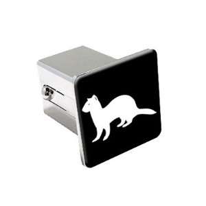  Ferret   Weasel   Chrome 2 Tow Trailer Hitch Cover Plug 