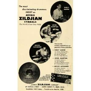  1956 Print Ad Avedis Zildjian Cymbals Drums   Original 
