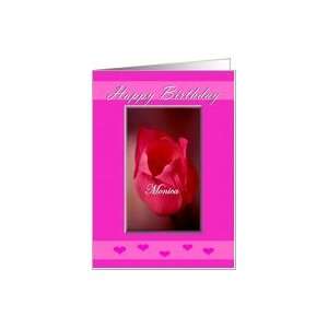  Happy Birthday Monica / Hot Pink Tulip Card Health 