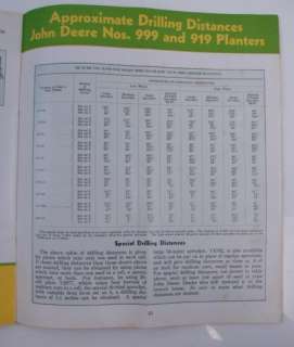   DEERE No. 999 Horse Drawn Corn Planter Seeder Vtg Sales Brochure Green