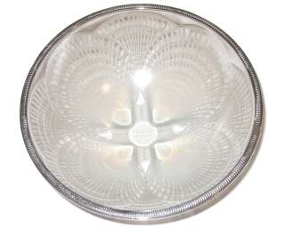 Lalique Coquilles Silver Mounted Opalescent Glass Bowl  