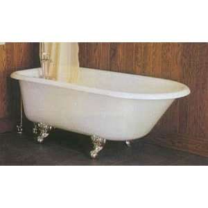  Classic 61 inch Clawfoot Bathtub   W/O Faucet Holes: Home 