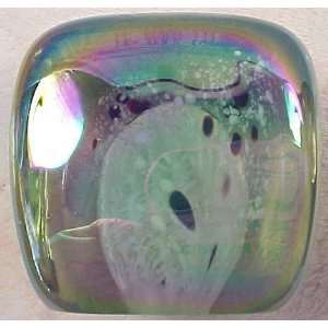  The Glass Eye 2 3/8 Rounded Edges Square Iridescent 