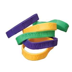  Mardi Gras Rubber Band Bracelets: Toys & Games