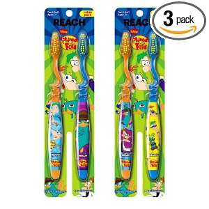  Reach Phineas and Ferb Toothbrush, 2 Count (Pack of 3 