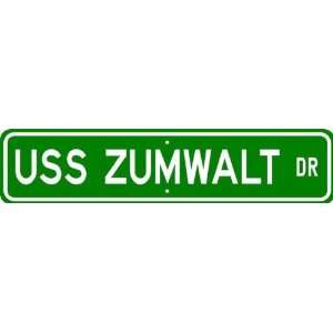  USS ZUMWALT DDG 1000 Street Sign   Navy Patio, Lawn 