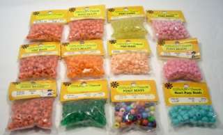 Lot Craf trims Craft Jewelry Assorted Colors Pony Beads  