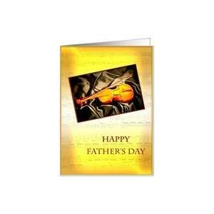  Musical Fathers day card with a violin Card Health 