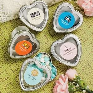   Collection Silver Heart Shaped Mint Tins: Health & Personal Care