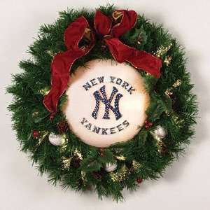  New York Yankees Fiber Optic Wreath
