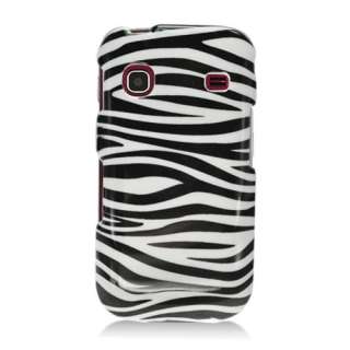 For Samsung Repp/SCH R680 Hard GLOSSY Snap on Cover Case Zebra Black 