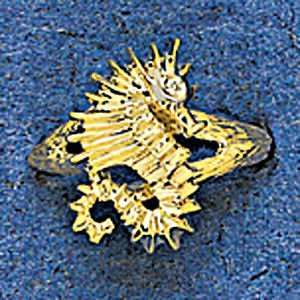   Mark Edwards 14K Gold 18MM Seahorse Ring