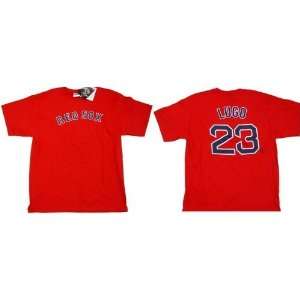Julio Lugo #23 Boston Red Sox 2007 World Series Name and Number Red T 