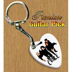  Cure (The) Keyring Bass Guitar Pick Both Sides Printed 